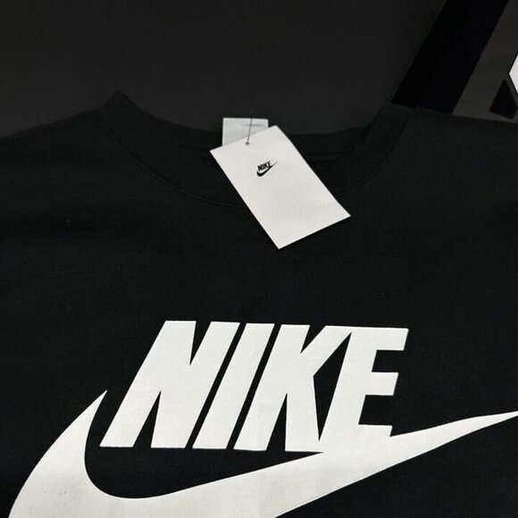 Nike Sportswear Club Fleece Graphic Crew Neck Black Men’s Sizes DQ4912-010 - Picture 4 of 7